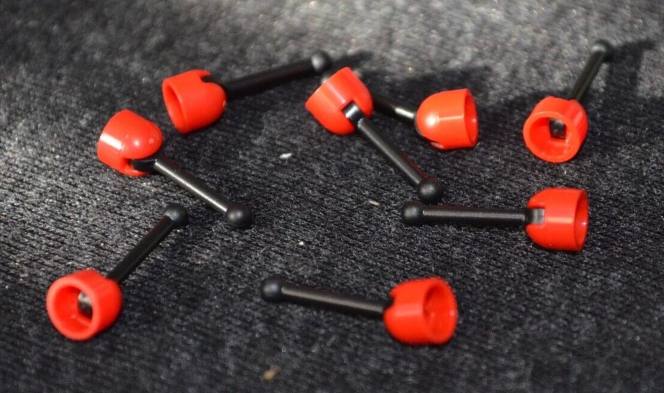 (8) 1x1 Red & Black Car / Auto Stick Shifter Bricks ~ New Lego Parts ~ - Image 1 of 1