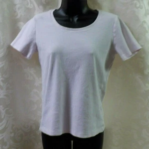 White Stag Knit Top Size S 4-6 Light Pink Short Sleeve 100% Cotton Round Nec EUC - Picture 1 of 10