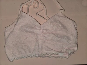 Abercrombie Top 14 Pink Lace Girls Kids Bra Crop Shirt  - Picture 1 of 3