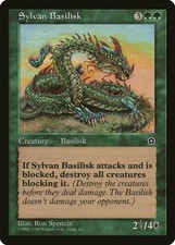 Sylvan Basilisk Portal Second Age NM Green Rare MAGIC GATHERING CARD ABUGames