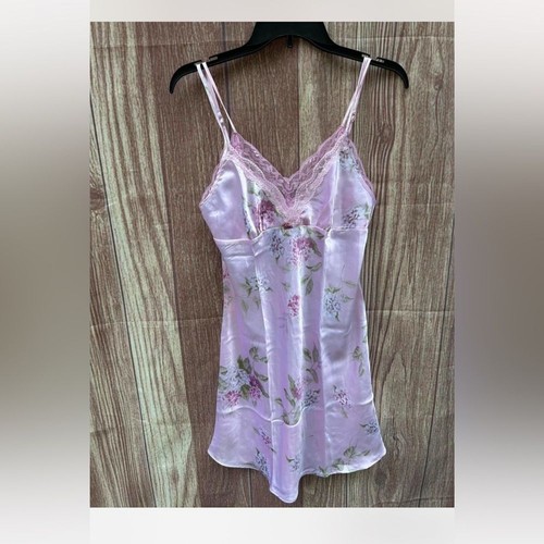 UNDERCOVER Vintage Y2K Secret Treasures S rosa blush floreale raso civetta baby doll vestito slip