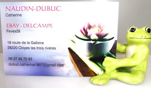 KLIMA K863 Miniature statuette en porcelaine - GRENOUILLE PORTE PHOTO KNEE - Bild 1 von 3