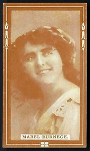 BRITISH AMERICAN (PLAIN) - ACTRESSES, UNICOLOURED (LIGHT BROWN) - MABEL BURNEGE - Picture 1 of 2