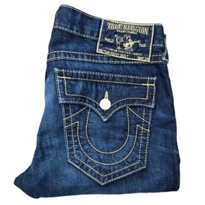 Jeans True Religion Vintage Talla 36 RICKY BIG T RAROS Punto Marrón - Imagen 1 de 8