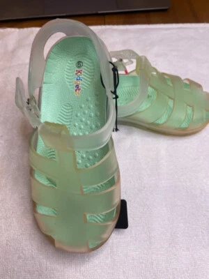 Kidgets NWT Mary Jane Clear Sandals Fisherman Jellies for Kids T Straps Girls  - Image 1 of 4