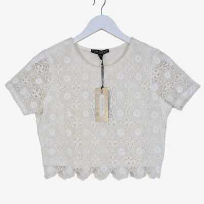 LIPSY x Michelle Keegan : Crochet Crop Top : UK8 : WAS: £69!! - Image 1 of 2