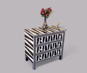 handmade bone inlay 3 drawer cabinet, bone inlay buffet, bone inlay furniture - Picture 1 of 6