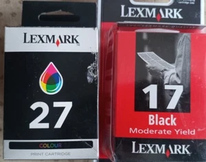 Original Lexmark 17 Schwarz + 27 Farbig tintenpatronen - DE Kostenloser versand! - Bild 1 von 6