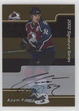 2001-02 ITG Be A Player Signature Series Gold Auto Adam Foote #153 Auto