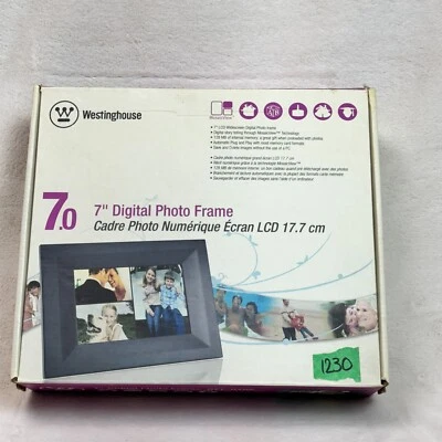 Westinghouse 7" Digital Photo Frame Model DPF-0702 128mb flash Memory - New - Image 1 of 4