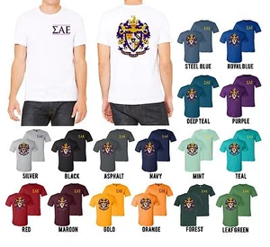 Camicia Sigma Alpha Epsilon Fraternity Bella + stemma tela e lettere SAE - Foto 1 di 3