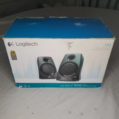 Logitech Z130 Full Stereo Sound 3.5mm Jack Compact Laptop Speakers (980-000417) - Image 1 of 4