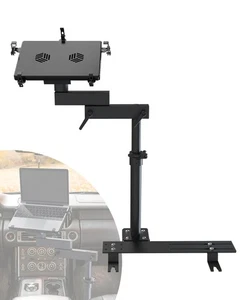 Support Ordinateur Portable Voiture pour Véhicule, Camions, Fourgonnettes, Aluminium Réglable Sans Perçage Ordinateur Portable... - Photo 1/9