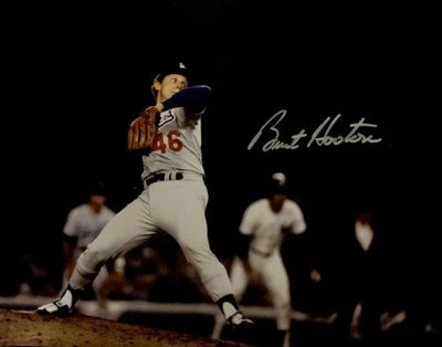 Fotografía firmada a mano por Burt Hooton 11x14 Dodgers lanzando Foto 1 de 2