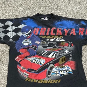 Vintage 90s AOP Brickyard 400 Invasion 1997 Racing Tee Logo Athletic Mens L USA - Picture 1 of 7
