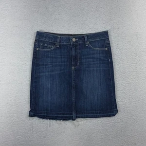 Falda vaquera Paige para mujer 27 (W28) azul algodón spandex con dobladillo informal Dabney - Imagen 1 de 10