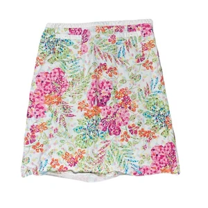 Vintage Talbots Floral Print Skirt w/ Front Pockets Size 14 - 32” Waist 23” Leng - Picture 1 of 4