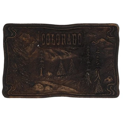 Colorado Esquí Esquí Montaña Vail Rockies Rocky Denver Años 70 De Colección Hebilla de Cinturón Foto 1 de 4