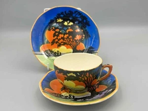 Barker Bros Ltd The Storm Handpainted Art Deco Vintage Trio Rare. - Picture 1 of 6