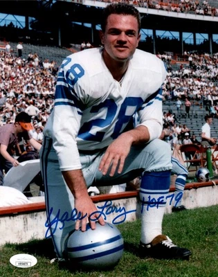 Yale Lary Signed Autographed 8X10 Photo Dallas Cowboys HOF 79 JSA AB54673 - Image 1 of 2