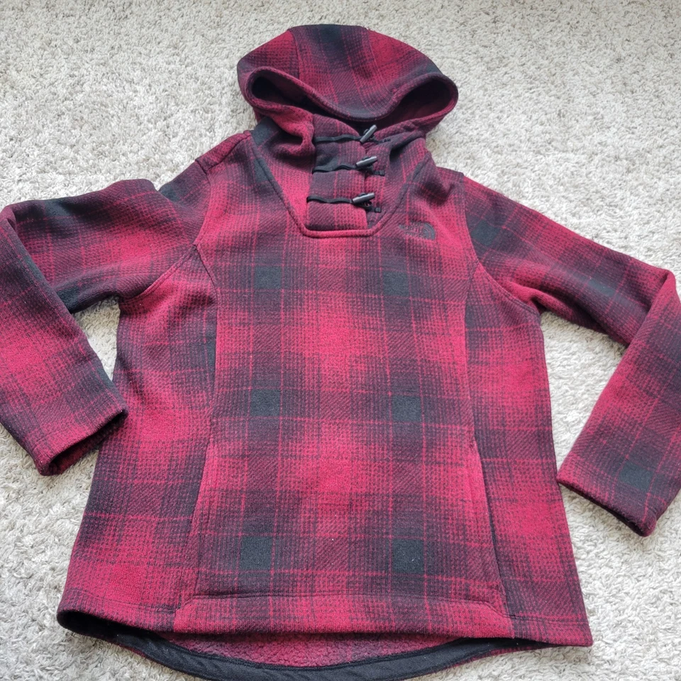 Sudadera con capucha The North Face Crescent para mujer mediana búfalo a cuadros botones de palanca Foto 1 de 4