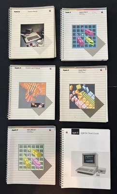 Apple Manuals User's And Programmer's Manuals II IIe Lot of 6 1980’s Vintage USA - Image 1 of 4