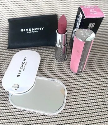 Givenchy lipstick Le Rouge Sheer Velvet #27 Pink Dark Couture Fold out Mirror - Image 1 of 4
