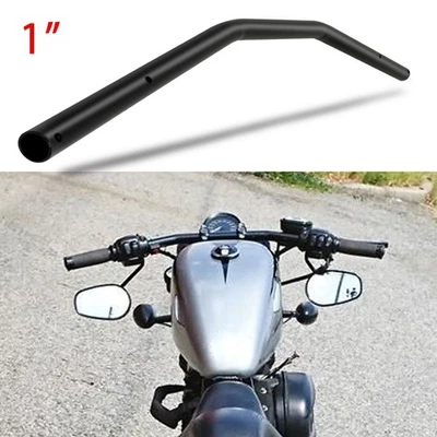 Para Harley Sportster Bobber Personalizado 1" Manillar Rastreador de Arrastre Barra de Elevación Baja Negro Foto 1 de 4