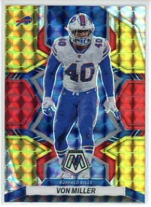 2022 Panini Mosaic Von Miller #202 Fusion Red & Yellow Mosaic Prizm  /80 - Picture 1 of 2
