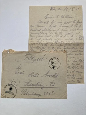 SS Feldpost, 17.2.1945, SS Pz Gren Rgt 38, 17. SS-Division Götz von Berlichingen - Bild 1 von 2