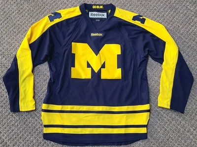 状况完好密歇根狼獾锐步曲棍球球衣-男式小号 — 第 1/3 张图片