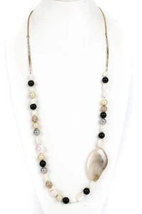 Alexis Bittar Womens Gold Plated Pearl / Crystal / Wood / Glass / Resin Beaded N - Picture 1 of 5