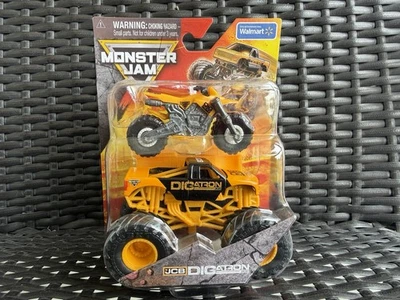 Monster Jam JCB DIGATRON грузовик и грязи велосипед мотоцикла 2 упаковки Walmart эксклюзивный - Изображение 1 из 2