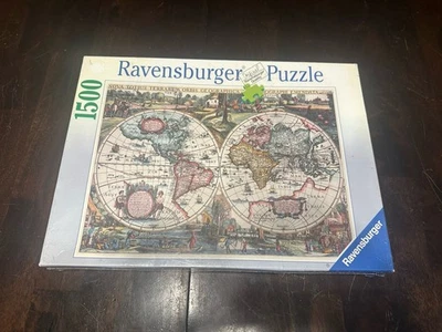 VTG 1995 Ravensburger Puzzle 1500 Pieces Nova Totius Terrarum Orbis 162116 New - Image 1 of 4