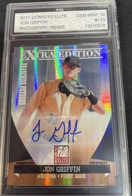 2011 DONRUSS ELITE JON GRIFFIN AUTOGRAPH 199/955 #170 - Image 1 of 2
