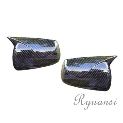 Carbon Fiber Side Mirror Cap Cover Trim For Mitsubishi Lancer X10 EVO 2013-2016 - Image 1 of 2
