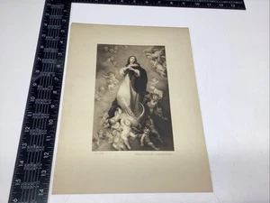 P1-6 Art Paper Etching Print PHOTO MURILLO IMMACULATE CONCEPTION VIRGIN BABY - Picture 1 of 13