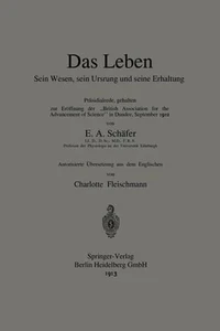 Das Leben Sein Wesen, sein Ursprung und seine Erhaltung: Pr?sidialrede, gehalten - Picture 1 of 1
