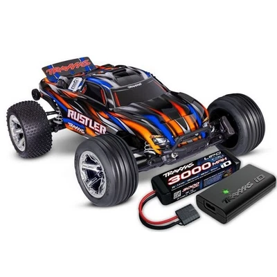 Traxxas 37354-4 Rustler Brushless BL-2S 2WD 1:10 RTR inkl. Akku/Lader orange - Bild 1 von 2