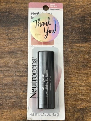 Neutrogena Revitalizing Lip Balm Sealed 40 - Petal Glow 0.15 oz Retired HTF - Image 1 of 3