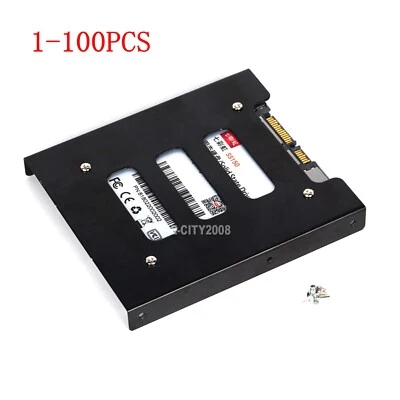 Lote 2.5" a 3.5" Bahía SSD Metal Disco Duro HDD Soporte de Montaje Adaptador Bandeja de Base Foto 1 de 4