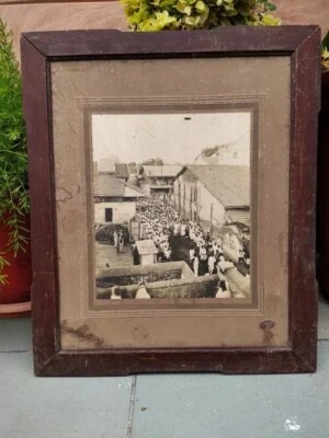 Old India Muslim Wedding Procession Black & White Picture Photograph Print Frame - Image 1 of 4