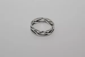 James Avery Sterling Silver Tresse Wedding Band/Ring 5mm ~Size 6.75 Pre Owned - Picture 1 of 8