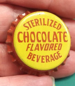 Vintage 1950s Uncommon cork lined Bottle Cap Chocolate Flavored Beverage unused - Picture 1 of 5