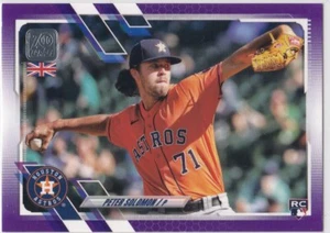 2021 Topps 70th Reino Unido Peter Solomon púrpura paralelo #67 04/50 novato de los Astros - Imagen 1 de 1