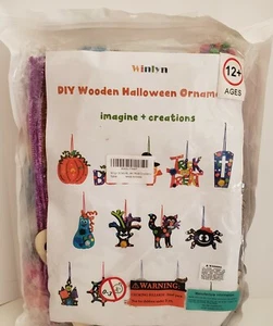 WINLYN DIY WOODEN HALLOWEEN ORNAMENT SETS - IMAGINE +CREATIONS - 56 SETS - Picture 1 of 3