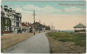 FRONT STREET, SEATON CAREW, TRANVÍA - Postal de Durham - Imagen 1 de 2