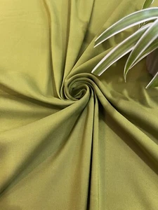 ☘️ Lightweight Crepe Georgette Fabric, Dress Drapes Skirts Olive Double - Picture 1 of 1