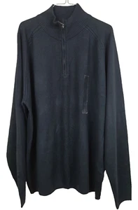 Tricots St Raphael Mens Pullover Sweater Size XXL Navy 1/4 Zip Long Sleeve NEW - Picture 1 of 9