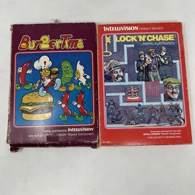 Burgertime and Lock ‘N Chase Intellivision Game  Bundle - Check Desc for details - Image 1 of 4